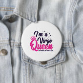 Astrology Zodiac August & September Birthday Virgo Ronde Button 4,0 Cm (In situ)