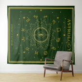 Astrology Zodiac Calendar - Green Wandkleed (In Situ (horizontaal))