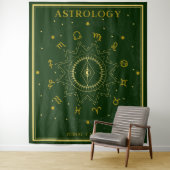Astrology Zodiac Calendar - Green Wandkleed (In situ)