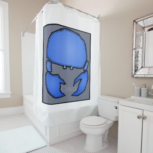 Astrology Zodiac Cancer Sign Birthday Shower C Douchegordijn (In situ)