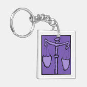 Astrology Zodiac Libra Sign Birthday 2 sided K Sleutelhanger (Voorkant Links)