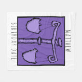 Astrology Zodiac Libra Sign Birthday name Bkt Fleece Deken (Voorkant (Horizontaal))