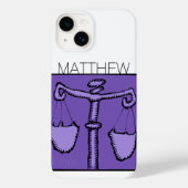 Astrology Zodiac Libra Sign Birthday Name iPC Case-Mate iPhone Case (Achterkant)