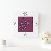 Astrology Zodiac Sign Sagittarius Wall Clock Vierkante Klok (Huis)