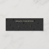 Astrology Zodiac Stars Black Stud Earring Mini Visitekaartje (Voorkant)