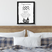 Astrologyteken Aquarius Horoscope Zodiabol Canvas Afdruk (Insitu (Slaapkamer))