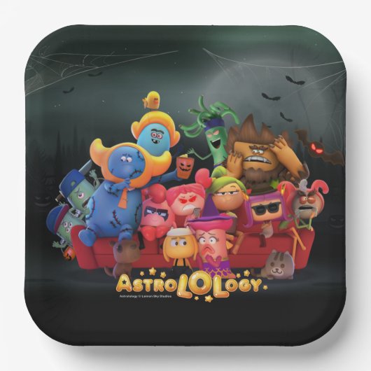 AstroLOLogy Halloween Square Paper Bord (Voorkant)