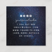 Astroloog Blue Cosmic Sky Star Constellation Vierkante Visitekaartje (Achterkant)