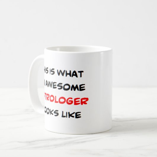 astroloog, geweldige koffiemok (Voorkant links)