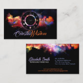 Astroloog gloeiend zodiac wiel visitekaartje (Voorkant / Achterkant)