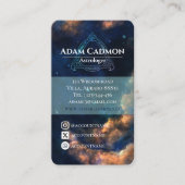 Astroloog kosmisch hemels kunstig Visitekaartje (Voorkant)