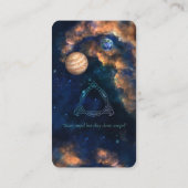 Astroloog kosmisch hemels kunstig Visitekaartje (Achterkant)