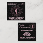 Astroloog Massage Therapie Healing Hand Ster Vierkante Visitekaartje (Voorkant / Achterkant)