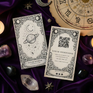 Astroloog Vintage Celestial Astrology Studio Visitekaartje