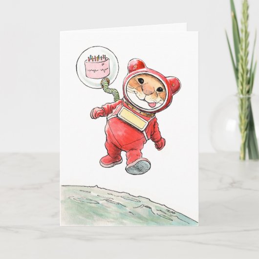 AstroMouse Verjaardag Kaart (Voorkant)