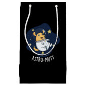 Astromutt Funny Dog Astronaut Pun Dark BG Klein Cadeauzakje (Voorkant)