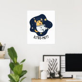 Astromutt Grappige Hond Astronaut Pun Poster (Thuiskantoor)