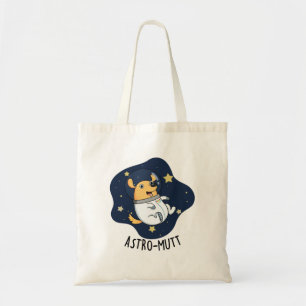 Astromutt Grappige Hond Astronaut Pun Tote Bag