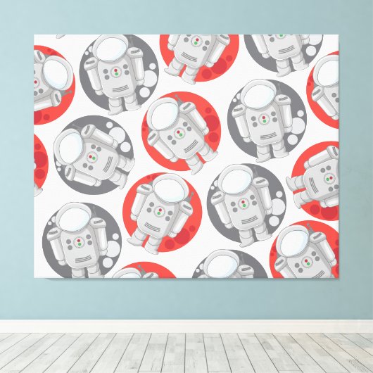 Astronaughts Canvas Afdruk (Insitu (Houten vloer))