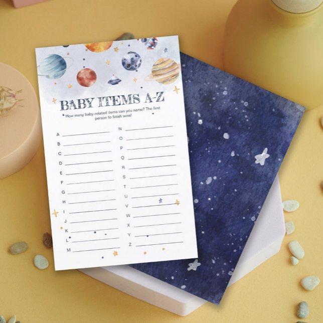 Astronaunt Rocketship Baby shower Baby Items spel (Astronaunt Rocketship Baby Shower Baby Items Game)