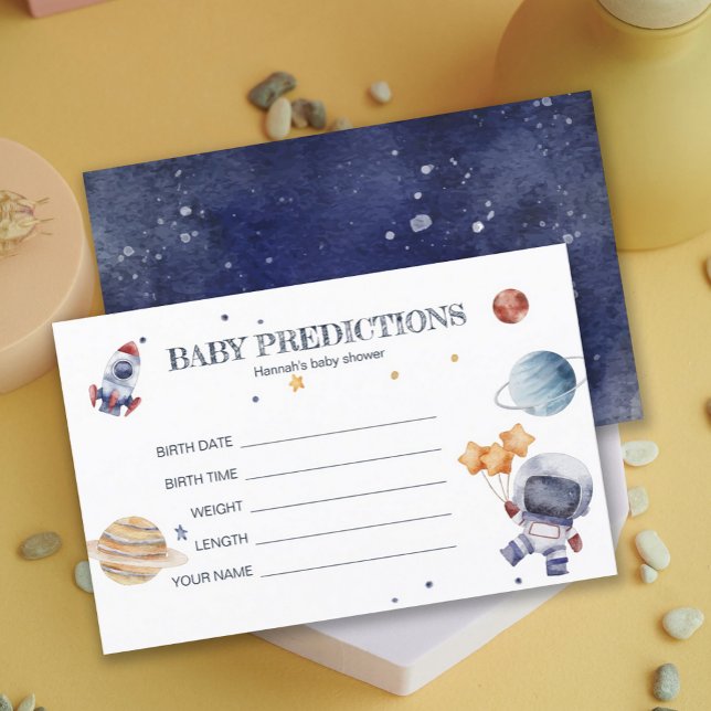 Astronaunt Rocketship BabyShower Baby Raad spel (Astronaunt Rocketship BabyShower Baby Guesses Game)