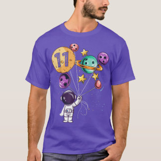 Astronaut 11th Birthday Boys Girls Space lover T-shirt