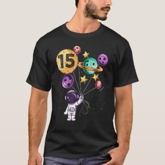 Astronaut 15th Verjaardag Jongens Meisjes Ruimte 1 T-shirt
