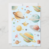 Astronaut 1e verjaardag eerste reis rond de zon kaart (Achterkant)