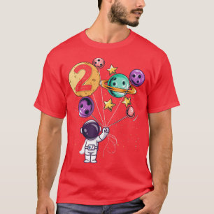 Astronaut 2e verjaardag Boys Girls Space T-shirt