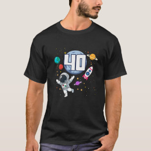 Astronaut 40e verjaardag Ruimteplaneten Astronomie T-shirt