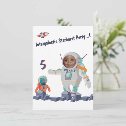 Astronaut 5th Birthday Kaart (Staand voorkant)