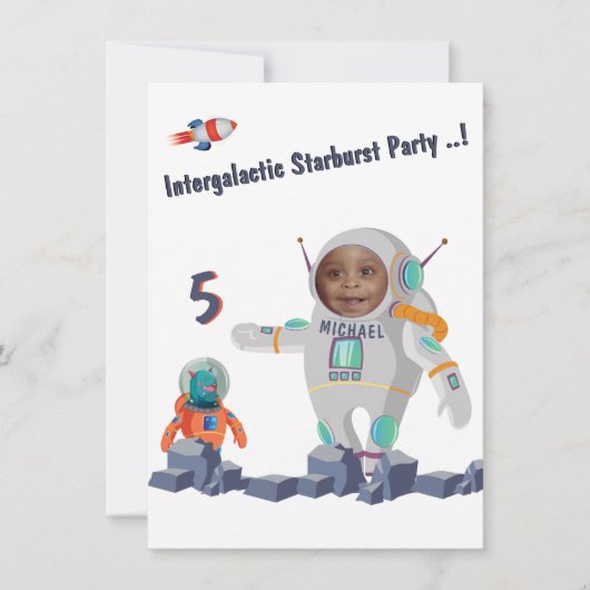 Astronaut 5th Birthday Kaart (Voorkant)