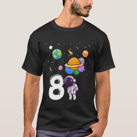 Astronaut 8 Py Buitenruimteschip T-shirt (Voorkant)
