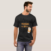 Astronaut aangedreven door koffie t-shirt (Voorkant volledig)
