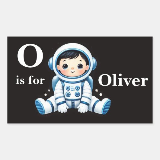 Astronaut Aanpassing Rechthoekige Sticker (Voorkant)