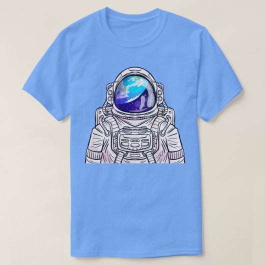 Astronaut Aarde Reflex T-shirt (Design voorkant)