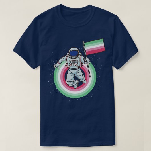 Astronaut Abroseual Pride Flag T-shirt (Design voorkant)