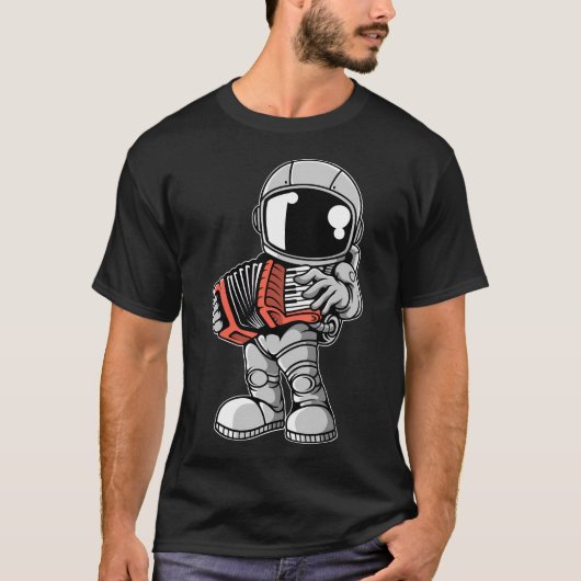 Astronaut accordeon t-shirt (Voorkant)