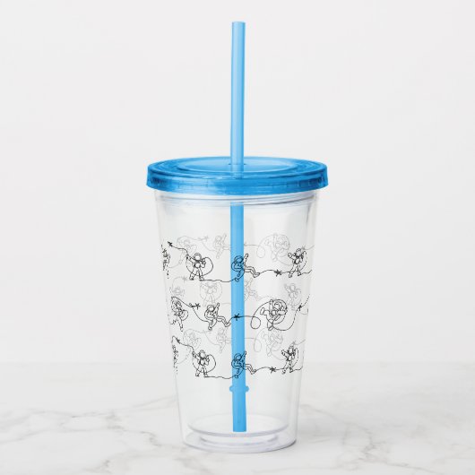 Astronaut Acrylic Tumbler Acryl Drinkbeker (Voorkant)