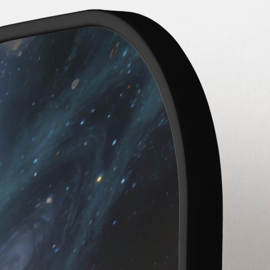 Astronaut Adrift Beneath the Cosmic Pickleball Sun Pickleball Paddle (Links Detail)