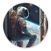 Astronaut Adventure Keramische Knop (Voorkant)
