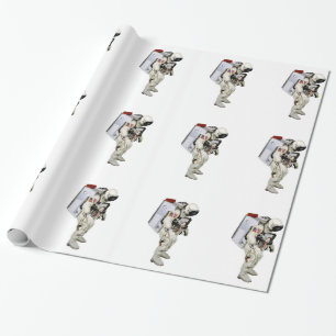 Astronaut afbeelding voor Glossy-Wrapping-Paper Cadeaupapier