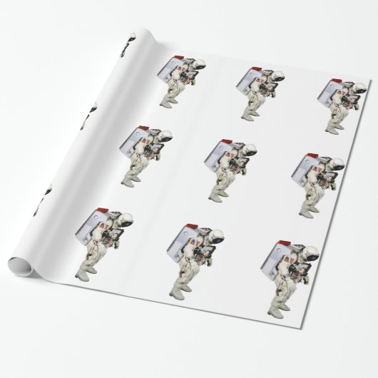 Astronaut afbeelding voor Glossy-Wrapping-Paper Cadeaupapier (Uitgerold)