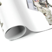 Astronaut afbeelding voor Glossy-Wrapping-Paper Cadeaupapier (Rol Hoek)