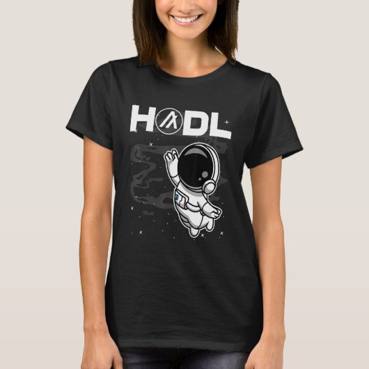 Astronaut Algorand Algo Coin Hodl to the Moon Cryp T-shirt (Voorkant)