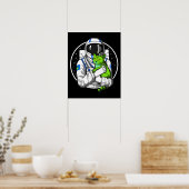 Astronaut Alien Cat Poster (Keuken)