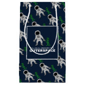 Astronaut & Alien, Outerspace Party Klein Cadeauzakje (Voorkant)