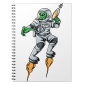 Astronaut Alien Sci-Fi Space Ufo Notitieboek (Voorkant)