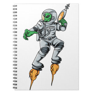 Astronaut Alien Sci-Fi Space Ufo Notitieboek