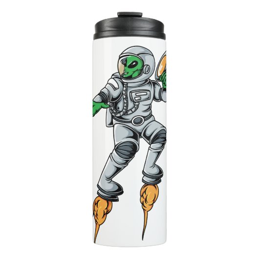 Astronaut Alien Sci-Fi Space Ufo Thermosbeker (Voorkant)